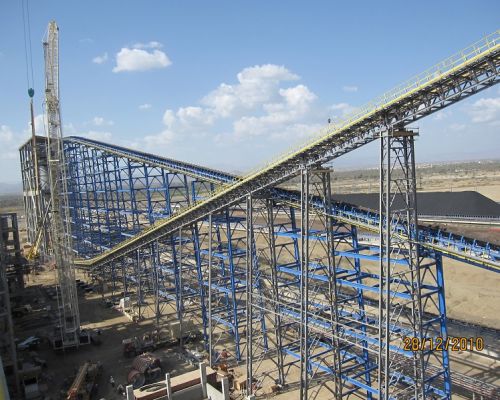 Стрічковий конвеєр транспортування вниз
